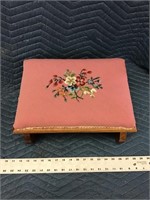 Gorgeous Needlepoint Foot Stool