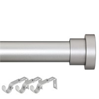 Briofox Silver Curtain Rods for Windows 48 To 84 I