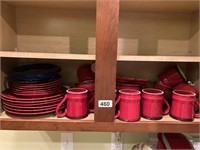 Cabinet contents - Chefs red stoneware