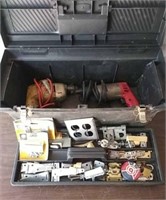 Tool Box- Hinges, Drill, Sheet Rock Drill
