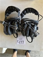 2 pairs plane headsets