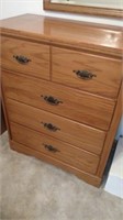 3 PC BEDROOM SET, UPRIGHT CHEST OF DRAWERS, FULL