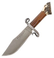 BEN NEVIS CUSTOM BOWIE KNIFE, PATTERNED BLADE