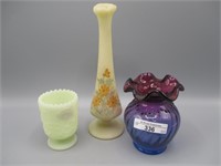 3 pcs Fenton as shown including Mulberry