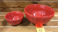Woven reflection bowls- red