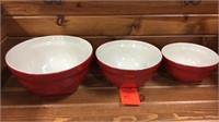 3 Tip and mix bowls- red