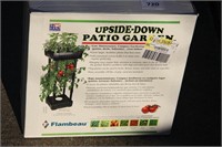 Upside down patio garden in box