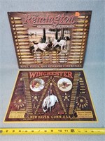 Remington & Winchester 12x16 Tin Signs