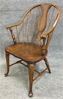 Antique Caned Insert Arm Chair
