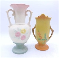 Roseville USA and Hull USA Pottery Vases.