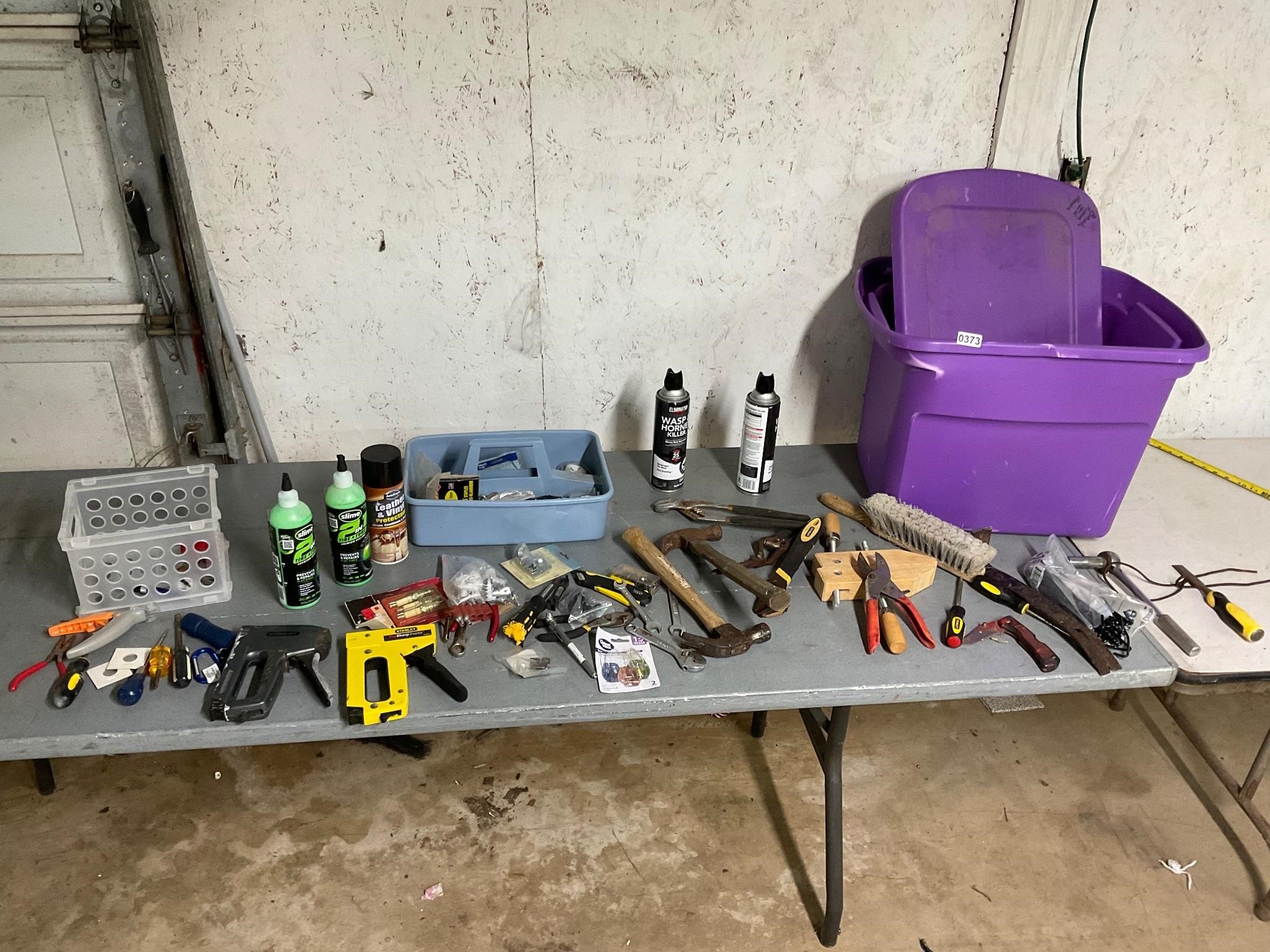 Large Tote of assorted tools and all