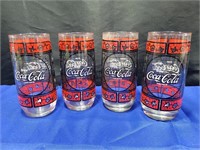 4 Coca Cola Glasses