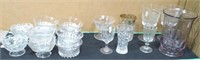 Group of Misc Pressed Glass & Crystal Dishes
