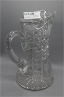 Heavy cut crystal pitcher