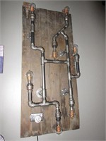 Steampunk - Industrial Wall Mount Lighted Art