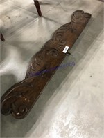 Wood dresser trim piece, missing pieces, 42"L