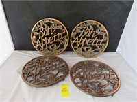 Four Cast Iron Trivets