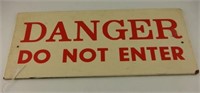 Vintage “Danger Do Not Enter” wooden hand