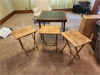 Cosco folding table & 3 try tables