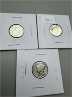 1935 Mercury Dime, 1951 Roosevelt Silver Dime, 200