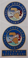 Two Cook County Unused Decals