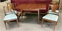 Mid Century Modern Walnut Table and Chairs