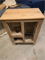 Vintage rustic handmade wooden cabinet