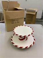 DEPARTMENT 56 CANDY-CANE CAKE PLATE