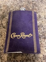 Flask with Crown Royal cover