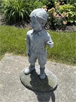Boy yard statue