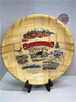 Vintage 12-Inch Bamboo New Mexico Bowl