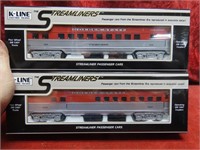 (2)K-Line Streamliners passenger cars.