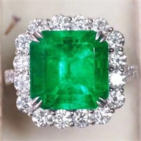 8.9ct Colombian Emerald 18Kt Gold Ring