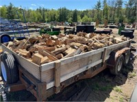 Trailer load of split firewood