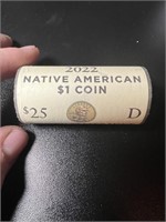 2022 Native American $1 Mint Roll