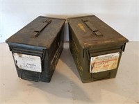 2 Metal Ammo Boxes 12" Long