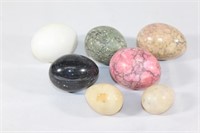 Lot of Various Stone/Marble Eggs