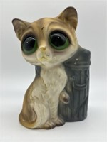 Orange Cat w/ Big Eyes Vase Pencil Holder