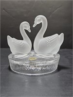 CRYSTAL SWANS FIGURE RCR  - 4.5" X 5"