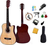 $76 38" Beginner Acoustic Guitar