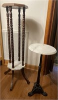 Marble top plant stands