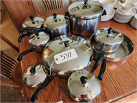 Farberware Pots, Pans w/Lids, Complete