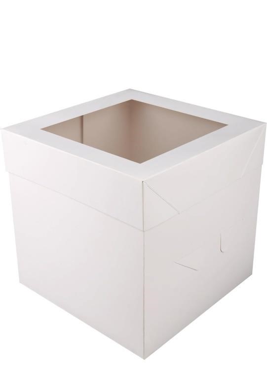 (New) Cake Boxes Square 8 Inches - (White,