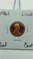 1986S Lincoln Proof Cent