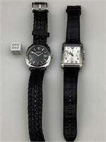 2 montres, Fossil et Emporio Armani