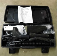 Twin-Motor car vac vacuum w/ attachments in case