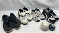 Shoe lot with baseballs
