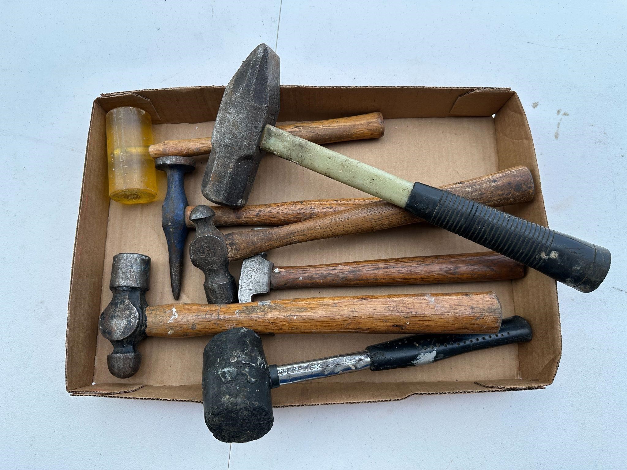 Lot Of Hammers & Sledges, Rubber Mallets