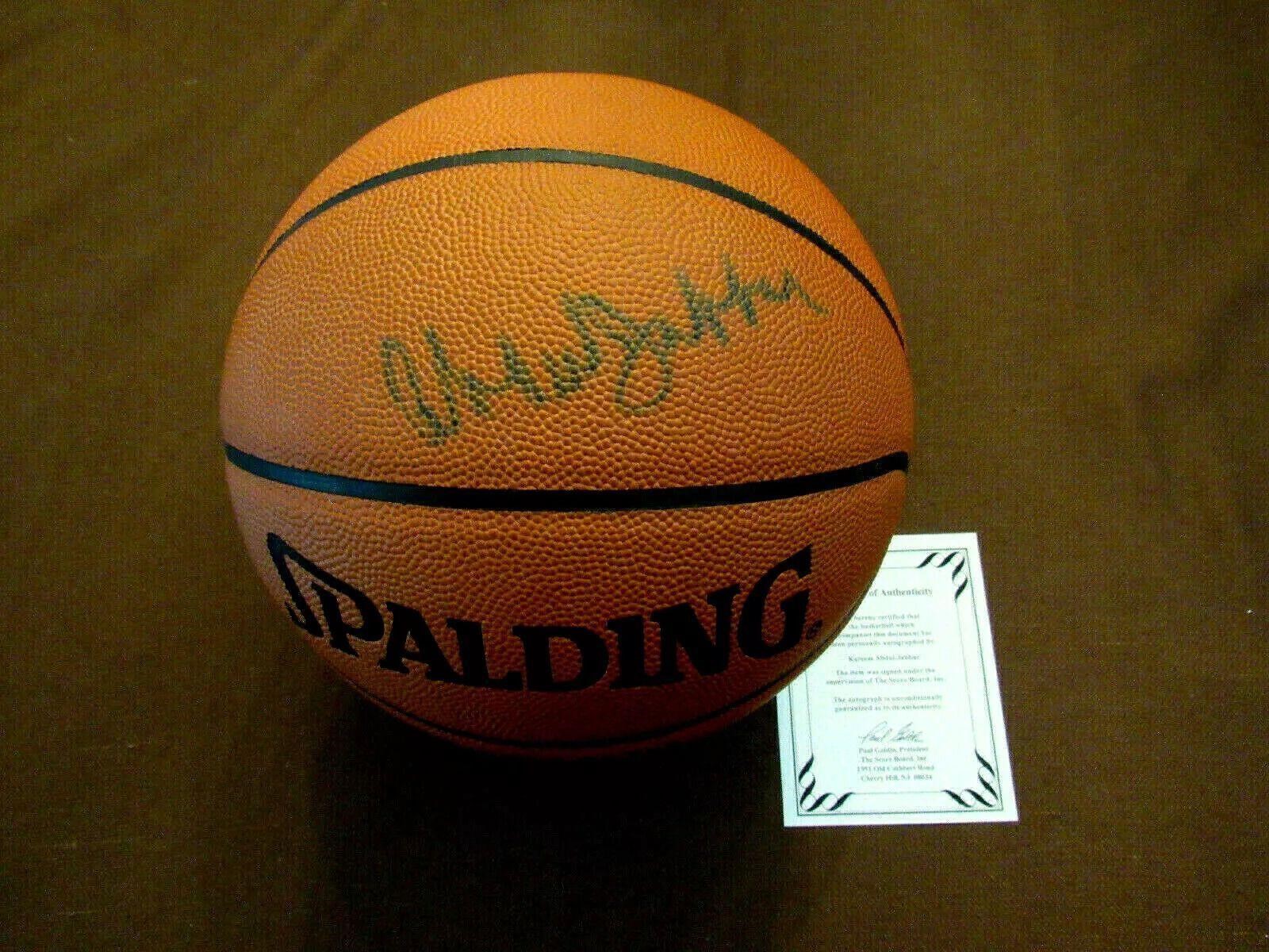 KAREEN ABDUL JABBAR LA LAKERS SIGNED BASKETBALL