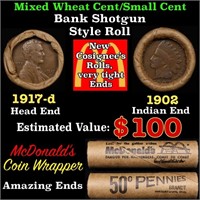 Lincoln Wheat Cent 1c Mixed Roll Orig Brandt McDon